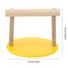 Bird Wooden Perch Standing Frame Stand Pole Plastic Base Parrot Chewing Biting Toy Cage Accessories