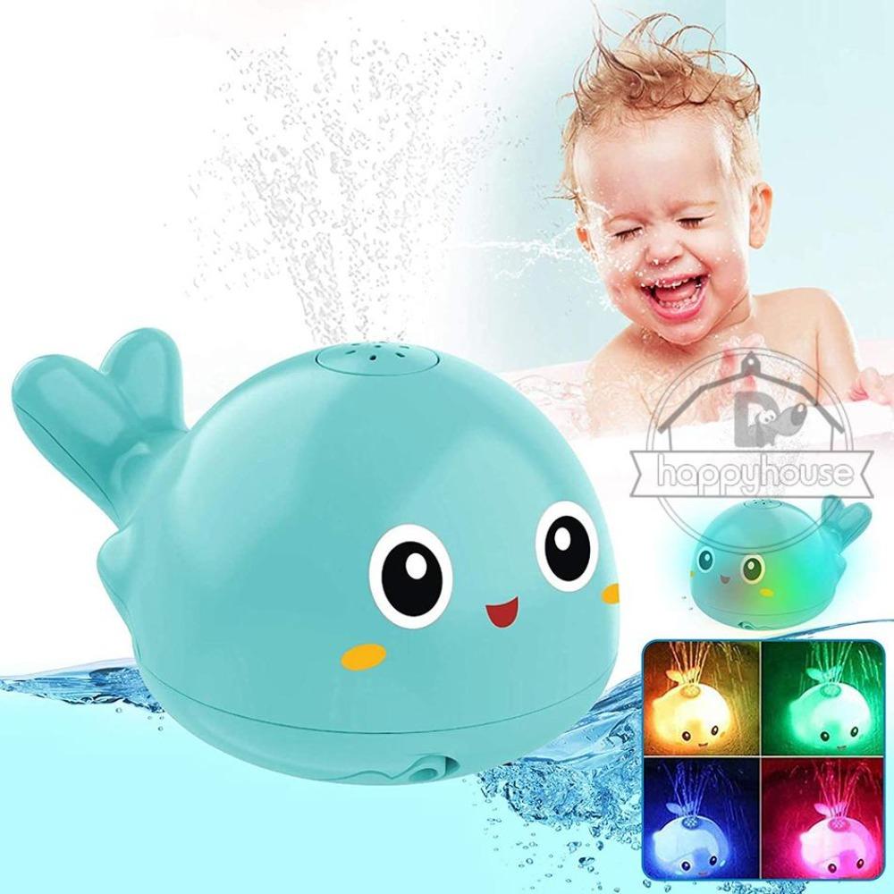 Baby Bath Toys Spray Water Shower Bathing Toys for Kids Electric Whale Bath Ball with Light Music LED Light Toys Ool Bathtub Toy