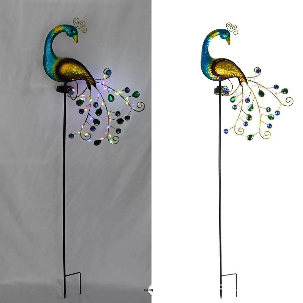 Solar Outdoor Peacock String Lights for Garden Decor