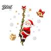 Holiday Party Wall Decor Christmas Santa Claus Light Switch Sticker with Climbing Vine Design Funny PVC Decal for Seasonal Art Home Decoration,