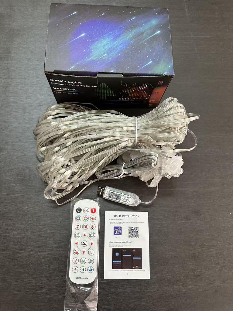 Colorful Bluetooth Smart Curtain Lights for Christmas Festival Decoration