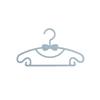 Non-Slip Baby & Children's Clothes Hanger with Bow Design - Plastic Garment and Pants Rack for Household Storage