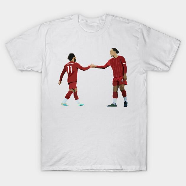 Asian Size Cotton Unisex Tshirt Print T-shirt Mohamed Salah & Virgil Van Dijk T-shirt No-Cut Print Regular Fit