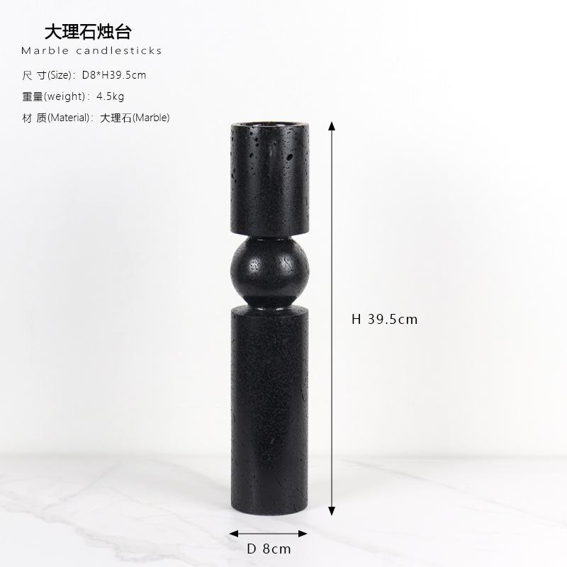 Home Decor Marble Candlestick TV Cabinet Desktop  Ornaments Candle Holder Wedding Decoration  Candle Holders Decor for Table