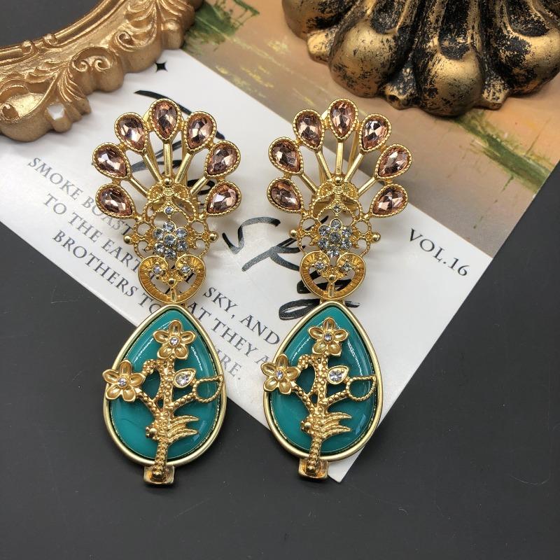 

NISHIZAWA Water Drop Earrings for Women Chinese Style Exquisite Fashion Jewelry Vintage Elegant Banquets Pendientes Mujer