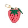 Monedero de Piel Sintética PU con Dibujo de Frutas - Fresa, Limón, Manzana Mini Cartera - Lindo Soporte de Monedas Colgante Multifuncional