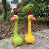 Whimsical Polka Dot Rooster Statue Resin Animals Collectible Figurines Indoor Outdoor Garden Decor Gift Expressing Joy