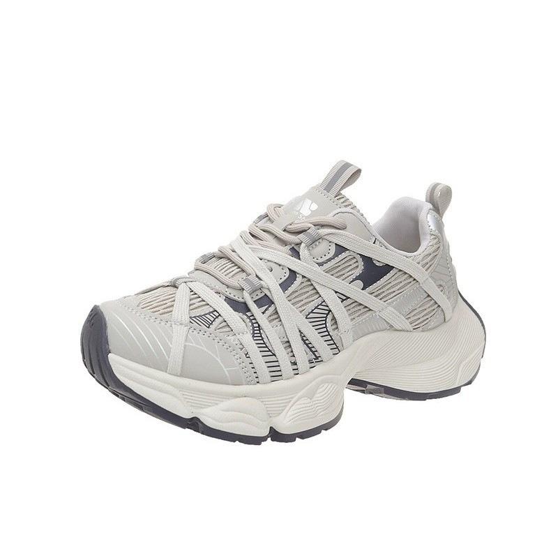 Thick-soled Strap Dad Shoes Women's Spring New Small Men Grow Taller and Thinner Versatile and Lightweight Sports and Leisure Shoes