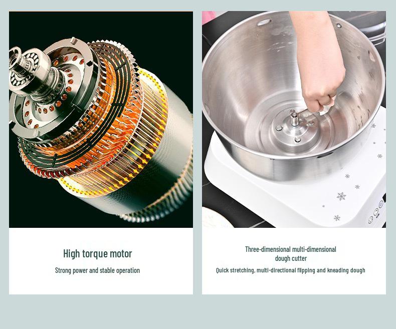 Silent Chef Dough Mixer: Multi-Functional Stainless Steel Kneader for Home & Commercial Use