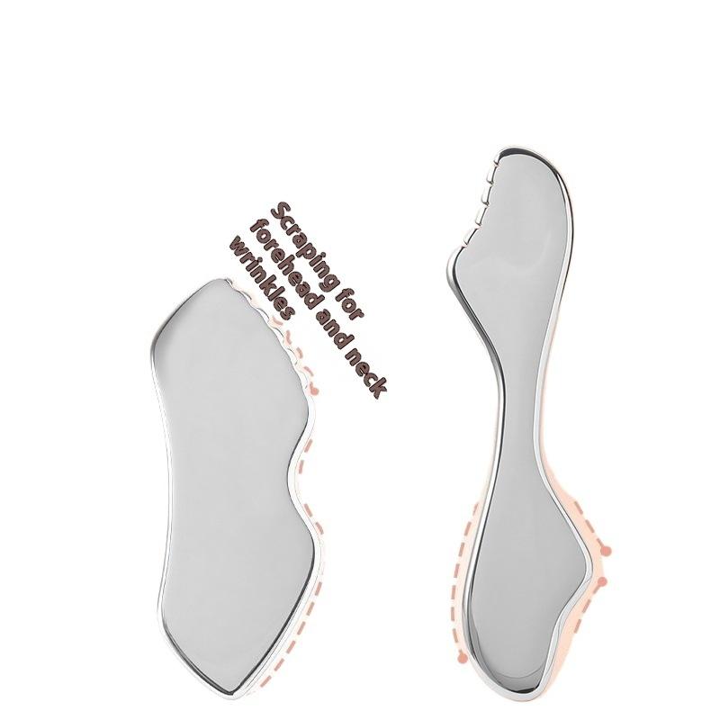 Facial Roller Gua Sha Beauty Face Neck Massage Tool Stainless Steel Skin Tightening Face Lifting Beauty Care Massage Roller