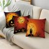 Halloween Theme Moon Night Series Pillowcase Dark Wind Sofa Cushion Cover Holiday Gift 40*40cm/45*45cm/50*50cm
