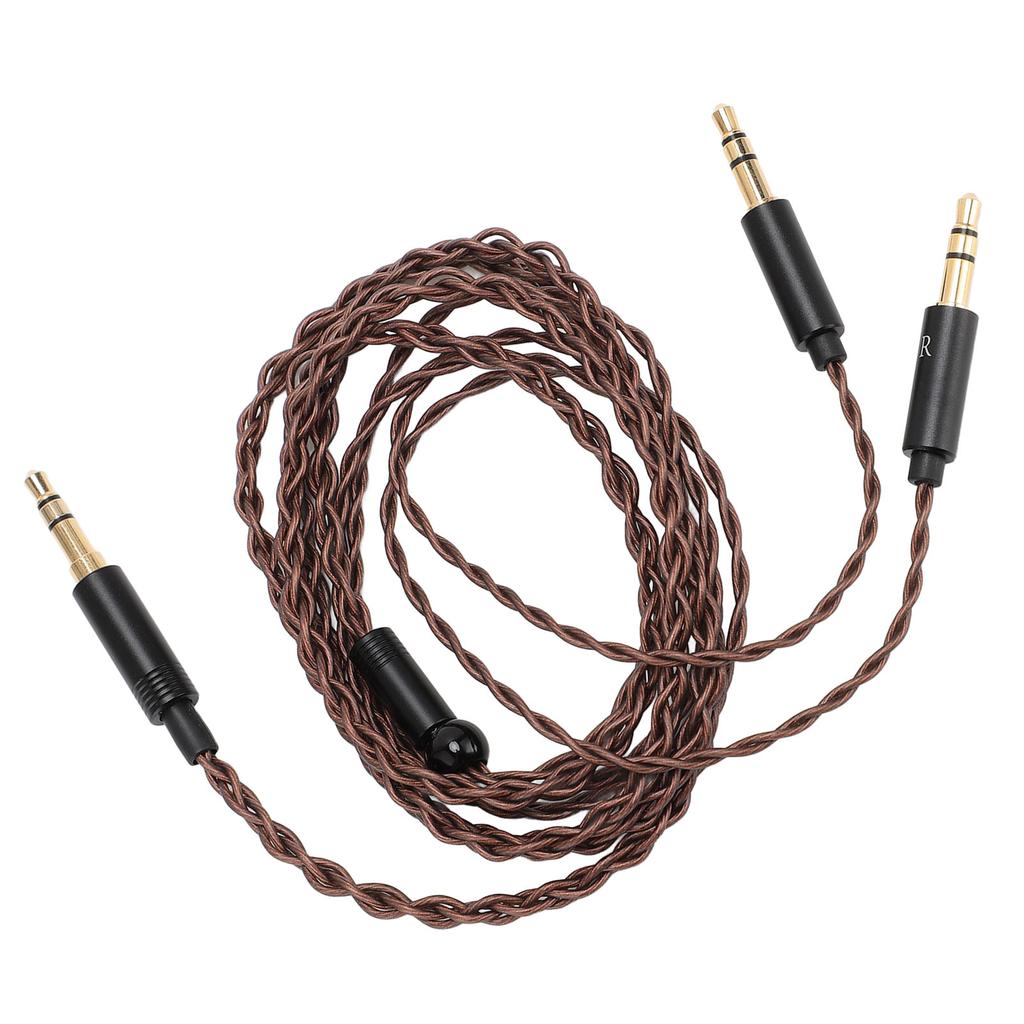 Headphone Replacement Cable 3.5mm to Dual 3.5mm Plug Earphone Cable for Beyerdynamic T1 II T5 for MDR Z7 for Sundara