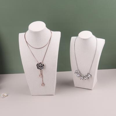 Mannequin Linen Necklace Pendant Chain Jewelry Bust Neck Display Stand Holder