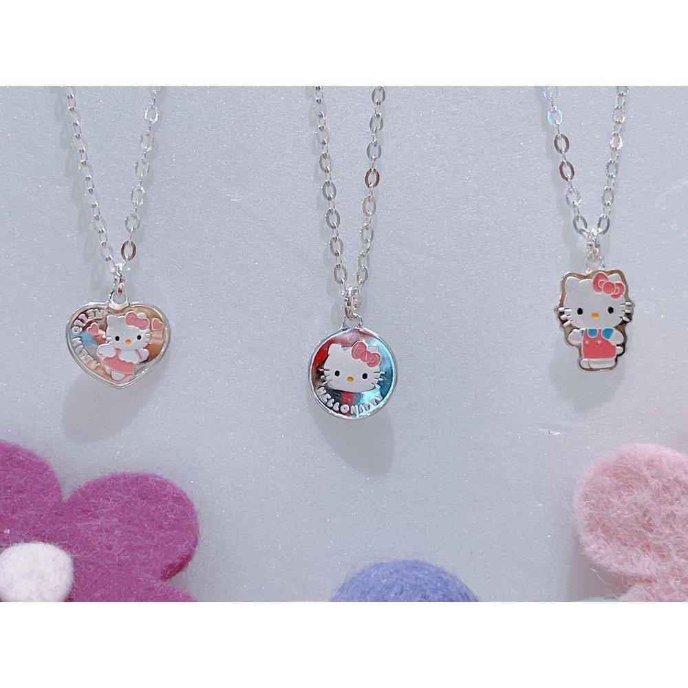[Bliss Gold] Silver Hello Kitty Heart Chain Necklace 37.5cm B-Nbl9011