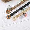 Woven Belt Women'S Retro Cotton And Linen Ethnic Style Dress Waist Seal Round Buckle Decorative Belt