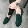 Men's Suede Casual Slip-On Loafers - Trendy Summer Driving Shoes