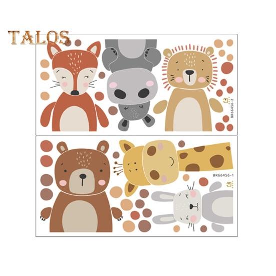 

Наклейка с изображением животных из мультфильма, украшение с узором кролика, очаровательные экологически чистые наклейки на стену с изображением животных, декор для детской комнаты, товары для дома 60cm Animal