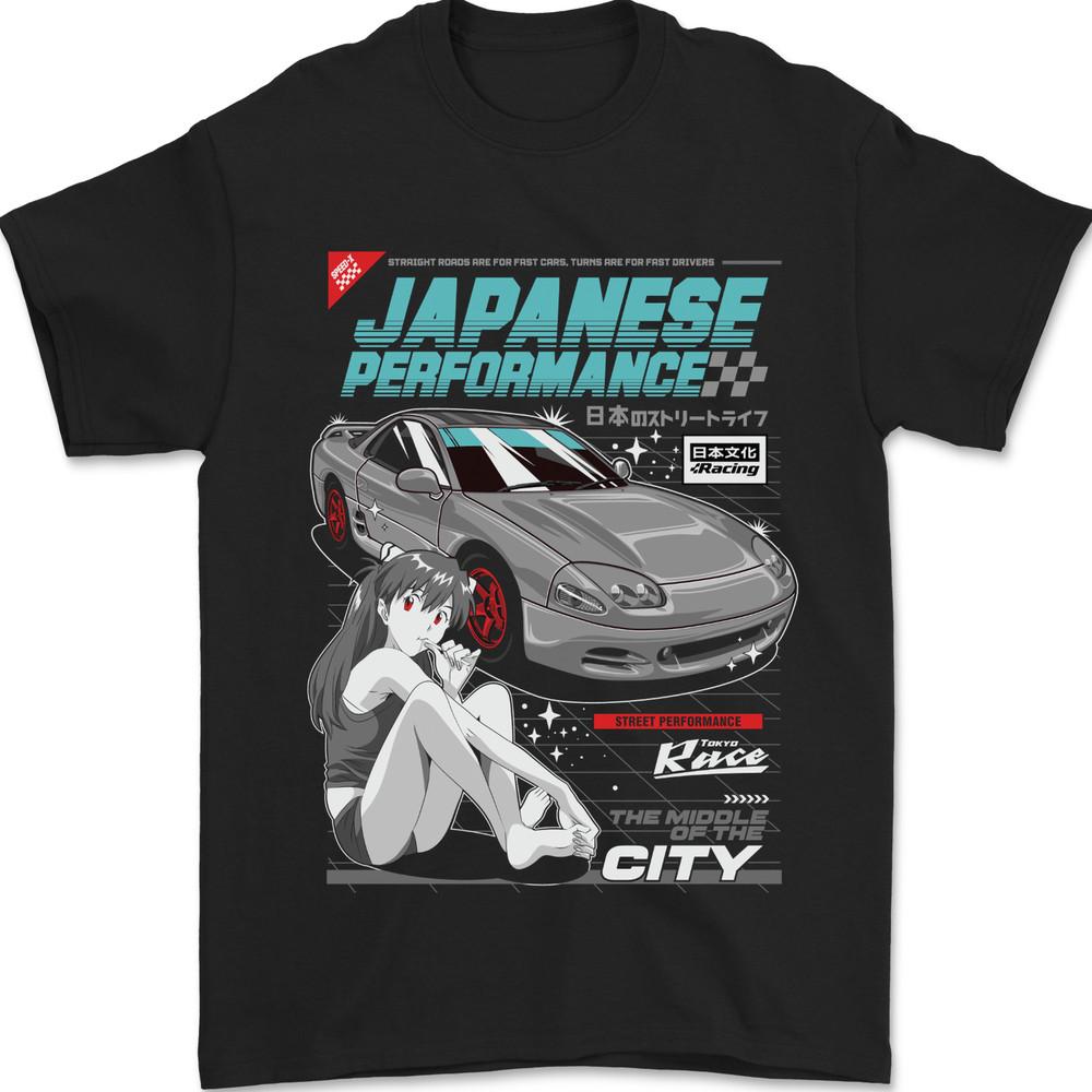 Japanese Performance Anime Car Drifting Drift Mens T-Shirt 100% Cotton Unisex T-Shirt XXL