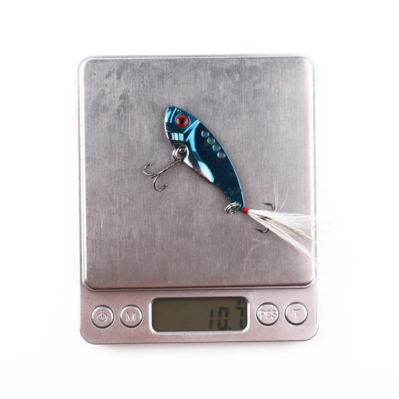 Metal FeatherVIBLuya Bait8Number Hook11G5.5CMBionic Fake Bait for Freshwater and Saltwater Fishing, Special for Bass and Red Sna