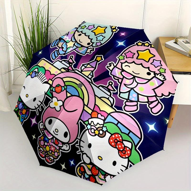 

1pc Hello Kitty Fantasy LandUmbrella with Plastic Handle,Suitable for All Seasons Home Travel Outdoor UmbrellaSanlio166