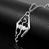 Personality Punk Silver Color Hollowed-out Irregular Geometric Rhombus The Elder Scrolls Dragon for Women Men Charm Jewelry Gift