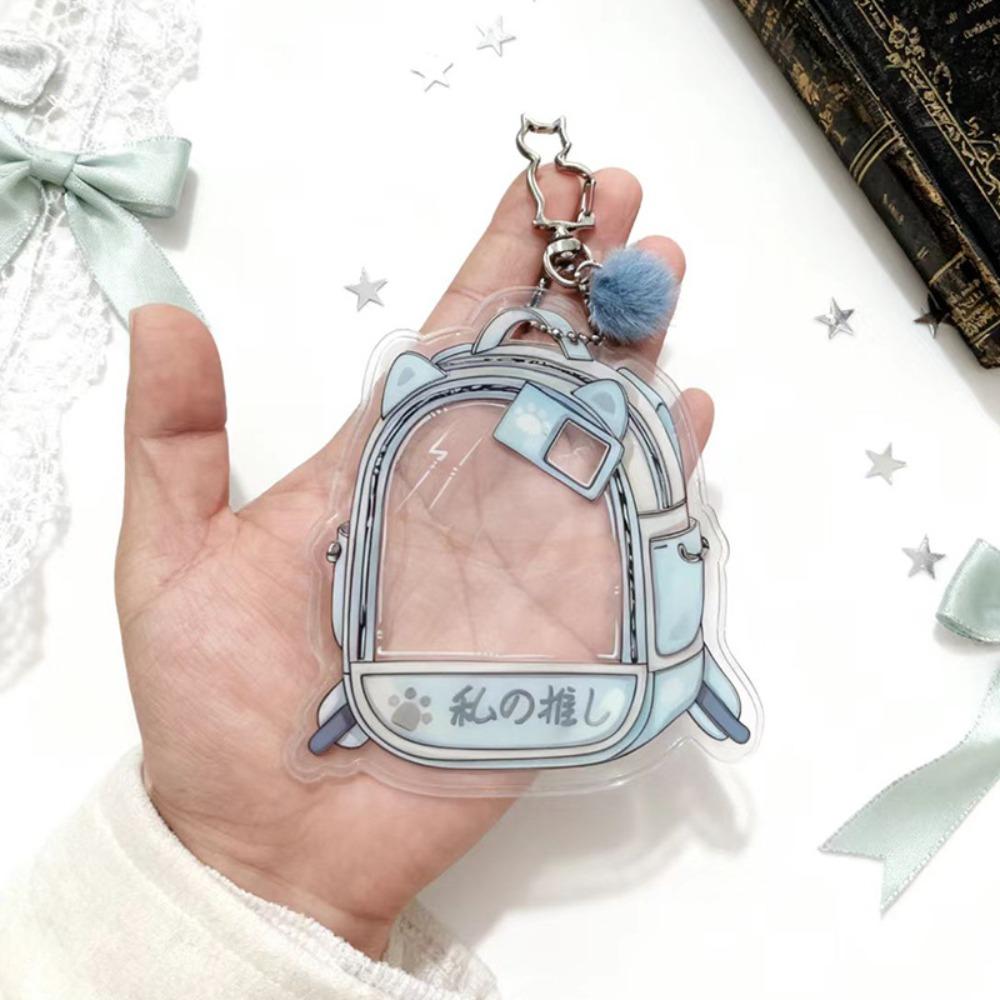 Porte-clés Housse de Badge Épinglette Kawaii Portable 58mm Collection Mignonne Fait Main Bricolage Remplissage Sac à Dos Organisateur de Badges Anime PVC Cadeaux