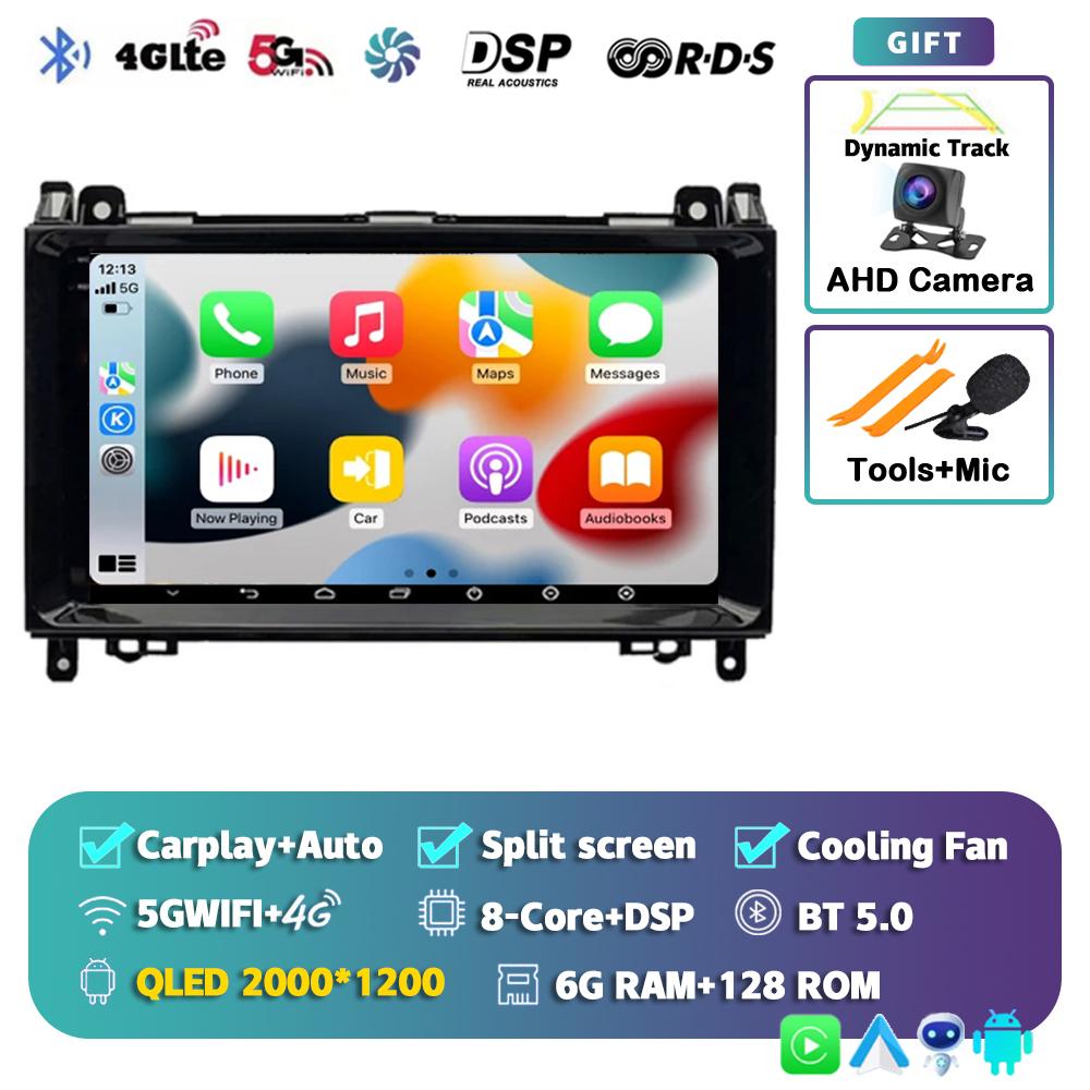 Android 14 Car Radio for Mercedes Benz B200 Sprinter W906 W639 AB Class W169 W245 Viano Vito Multimedia Player 2 Din Stereo DSP
