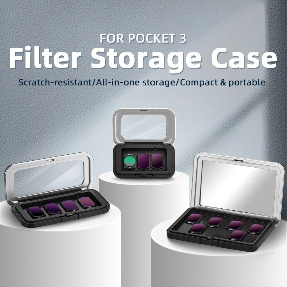 

Anti-scratch Lens Filters Storage Box for DJI Osmo Pocket 3 UV/CPL/ND Wide-angle Lens SD/TF S
