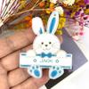 Shiny Glossy Easter Couple for Key Pendant Mold Resin Craft Easter Day Bunny Mold for DIY Keychain Necklace Charms Makin