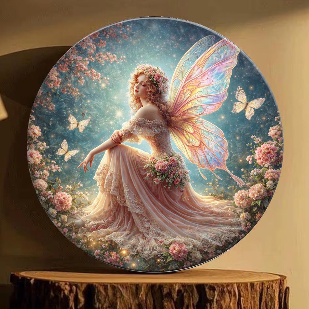 D Flat D Flat pc Majesty Aluminum Metal Tin Sign Clouds Round Aluminum Sign Tranquil XRound Aluminum Sign Sunset