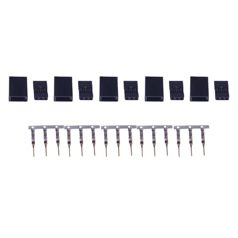 For Futaba Servo Receiver Connectors Plugs with Lock and Male Female Terminals Crimps Pin Kit for Quadcopter Battery