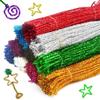100 peças Novos Arames de Chenille Brilhantes de 30cm Barra de Torção Topo de Lã DIY Suprimentos de Artesanato Natal Palitos Arame