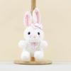 Rabbit Bow Wearing Plush Pendant Cartoon Toy Doll Bag Keychain Pp Cotton Filling