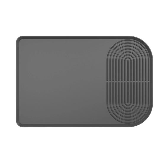 Silicone Coffee Maker Mat Kitchen Countertop Drying Mat Anti-slip Rectangle Quick Dry Dish Bowl