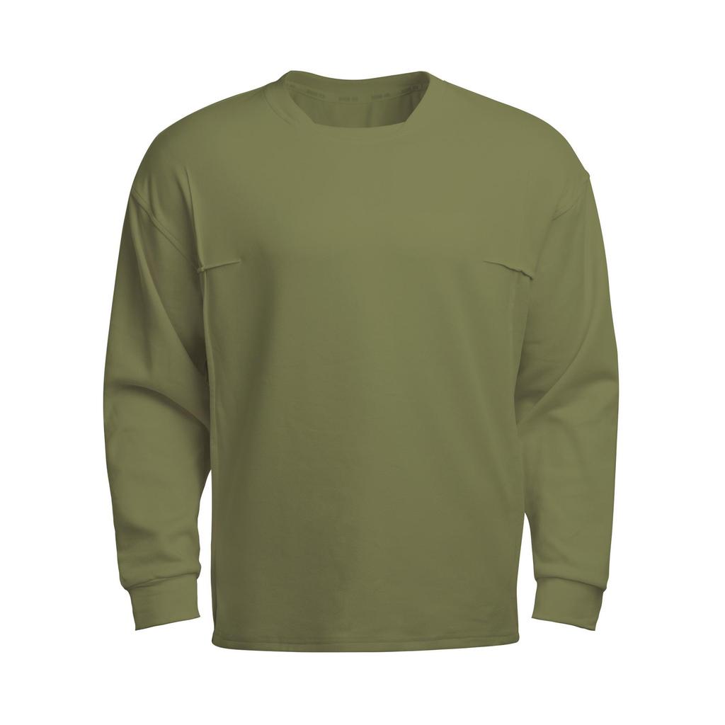 Autumn Men's Long Sleeve T-Shirt, Solid Color, Sporty Casual, Euro-American Style, Crew Neck, Fitness Sweatshirt.