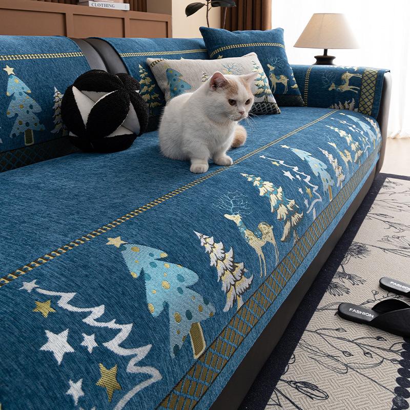 

Chenier Jacquard Sofa Cushion, Universal In All Seasons, Non-Slip And Dirt-Resistant Seat Cushion New Cross-Border Sofa Cover Cover Cloth 70*70cm
