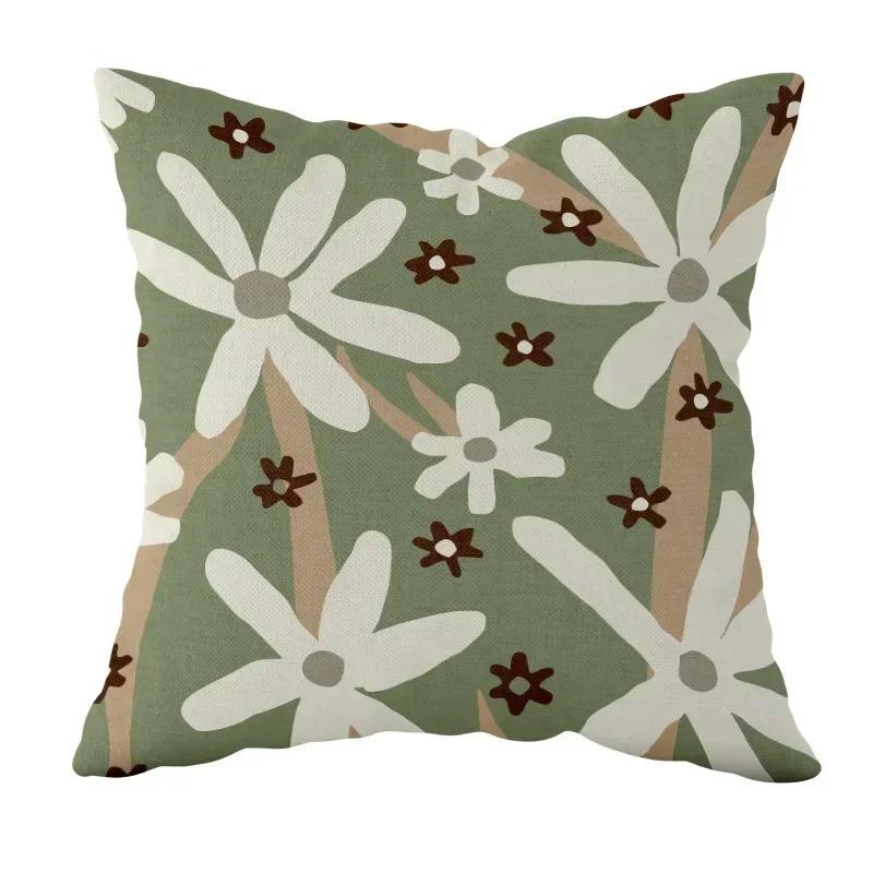 Home Decor Geometric & Floral Patterned Decorative Cushions Pattern Cushion Cover Suitable for Sofa Bedroom Car Pillow Cover