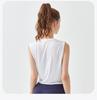 Women's Spring-Summer Sleeveless Jacquard Fitness Tank Top - Lightweight, Loose, Breathable Sports Camisole