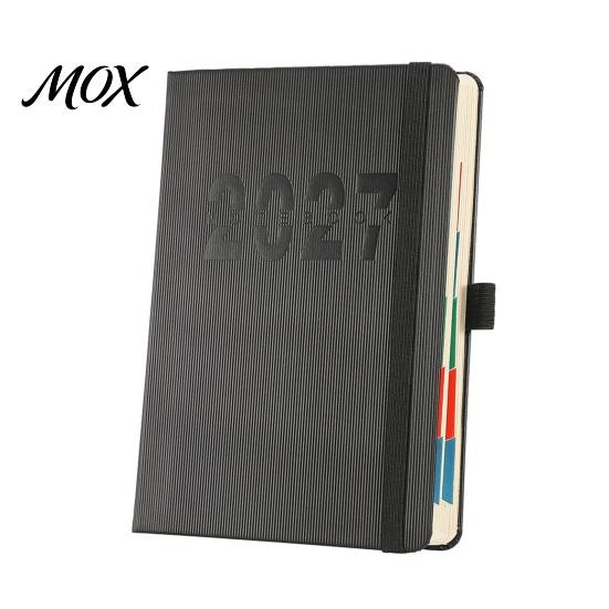 Elastic Strap Memo Book 2027 A5 Daily Planner, Vertical Grain Hardcover 320 Page Professional Planning Schedule Notebook, English Calendar Organizer
