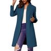 Fashionable Women's Coat Trend Plus Size Tweed Long Suit Jacket Stylish And Elegant Solid Color Coat