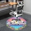 Pastellfarbene Schwanenherz-Stuhlmatte: Pastell Lotus Heimdekoration, Büro Teppich Geschenk für Wohnzimmer, Schlafzimmer, Verschiedene Räume, Pastell Lotus Teppich1118144a