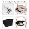 Bolsa de inserción de fieltro para bolso, bolsa con forro, bolsa de maquillaje de tela de fieltro, soporte de viaje, organizador de bolso portátil