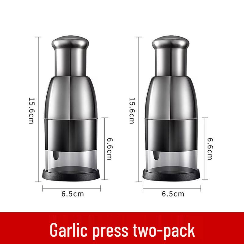304 Stainless Steel Multi-Functional Kitchen Garlic Press and Slicing Knife for Garlic, Onion, and Ginger.