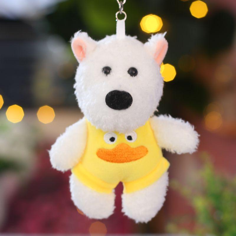 

West Highland Puppy Plush Doll Keychain Trendy Couple Backpack Pendant Playground Doll Grab Machine