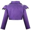Kids Girls Teenage Vampire Purple Long Sleeves Dress Jacket Coat Set Outfit Halloween Cosplay Costume