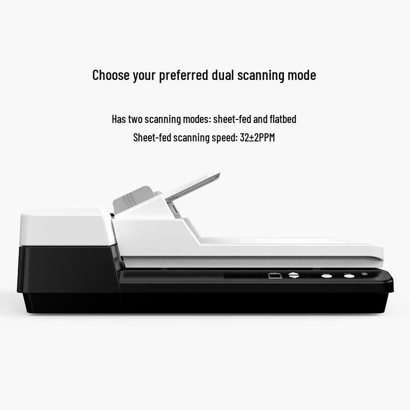 Deli DS321P A4 High-Speed HD Flatbed & Feeder Scanner CN Plug (adapter Included)