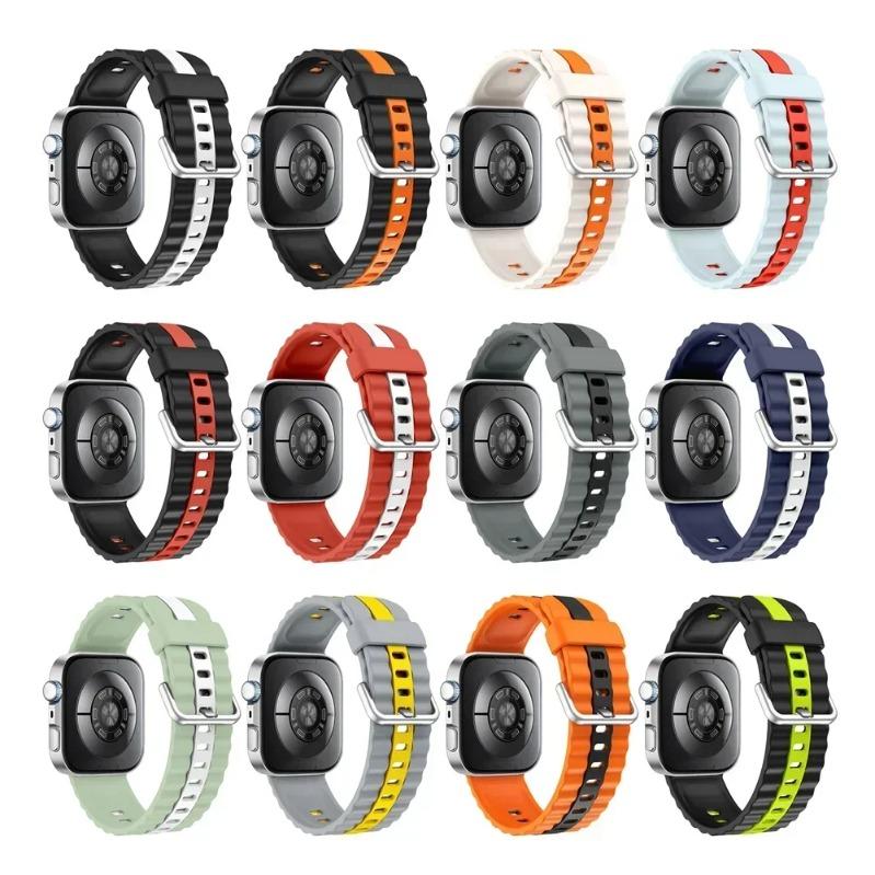 Two-Color Breathable Silicone Strap for Huawei Watch Fit 4/Fit 4 Pro Sport Bracelet Correa for Huawei Watch Fit 3 Soft Watchband
