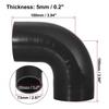 63mm 2.5" ID 90 Degree Car Elbow Coupler Silicone Hose Intercooler Tube Black
