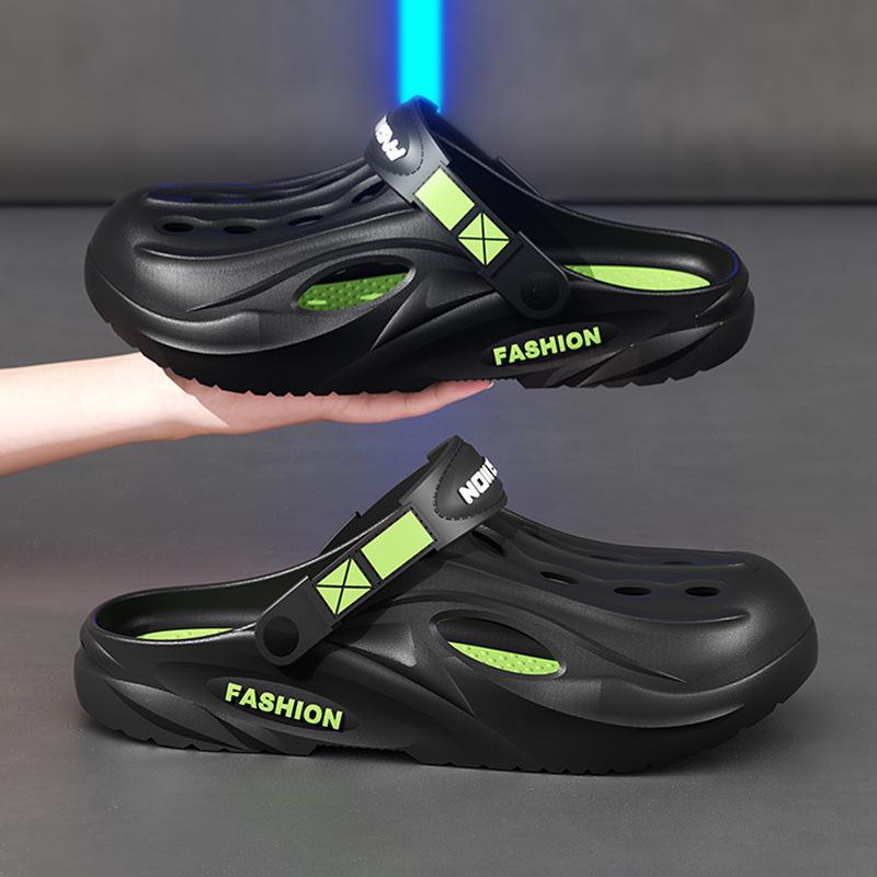 

Летние сандалии для мальчиков с толстой подошвой и защитой от запаха 2024 г.: Универсальные шлепанцы для отдыха на открытом воздухе 42-43 темно-зеленого