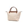 Longchamp Le Pliage 23 Snap Zipper Closure Short Handle Canvas And Leather Tote Bag Women Tote Bag Paper-Color 1621089P71